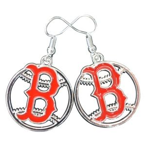 Red Sox Charm Dangle Earrings